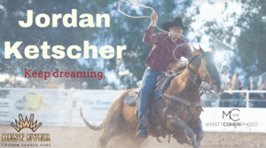 Best Ever Pads team rider Jordan Ketscher, roping