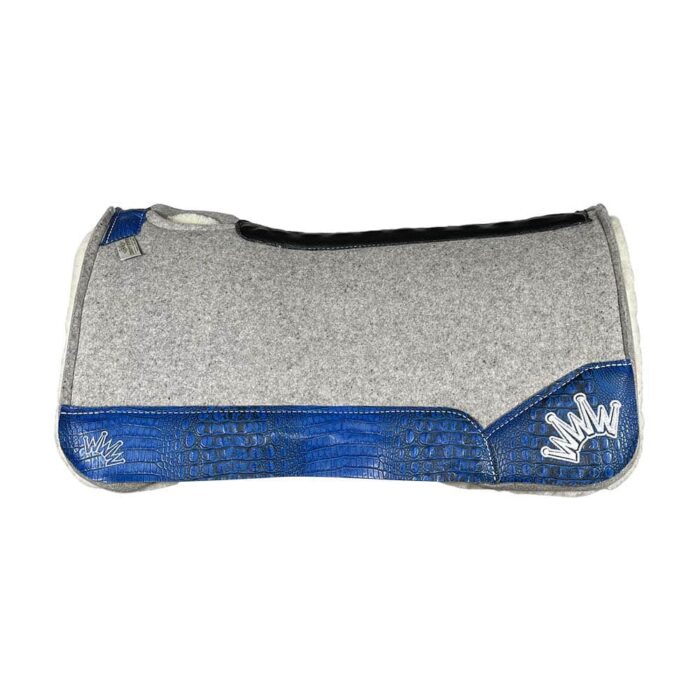 NEW Gray Kush Fleece Blue Crocodile Crown White