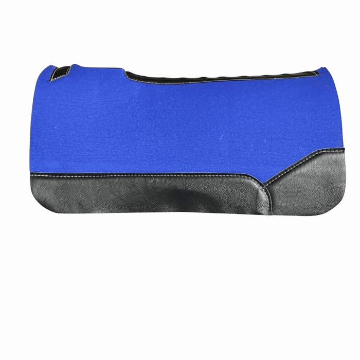 The Kush Blue Saddle Pad with Black Leather