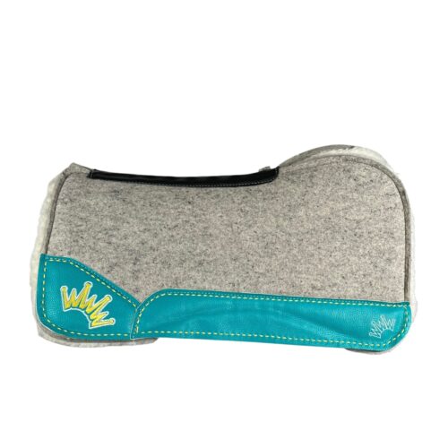 32x32 3/4" Gray Kush Fleece Open Extended Wither Saddle Pad (#123537)