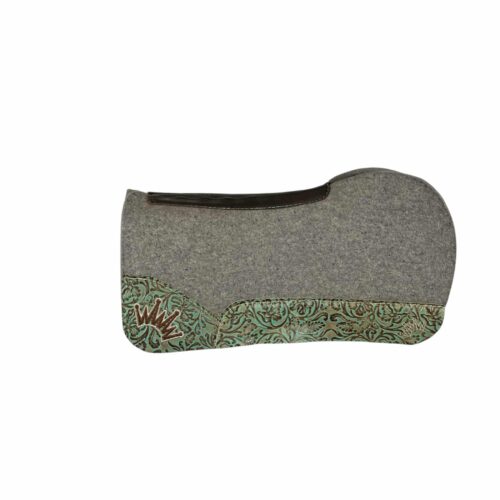 28x28 3/4" Gray Kush Wool Open Extended Wither Saddle Pad (#123304)