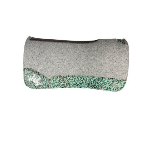 32x32 1.25" Gray Kush Wool Saddle Pad (#131411)
