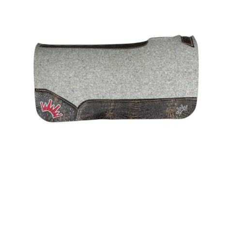 32x32 3/4" Gray Kush Wool Saddle Pad (#133163)