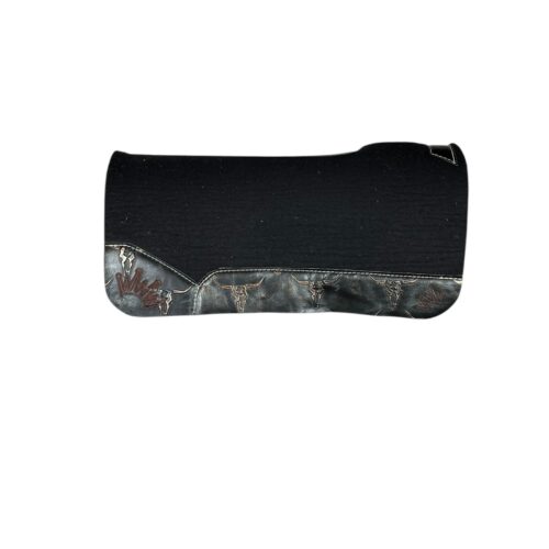 32x32 3/4" Black Kush Wool Saddle Pad (#133618)