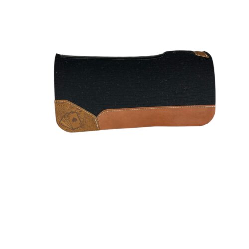32x32 1" Black Kush Wool Saddle Pad (#133925)