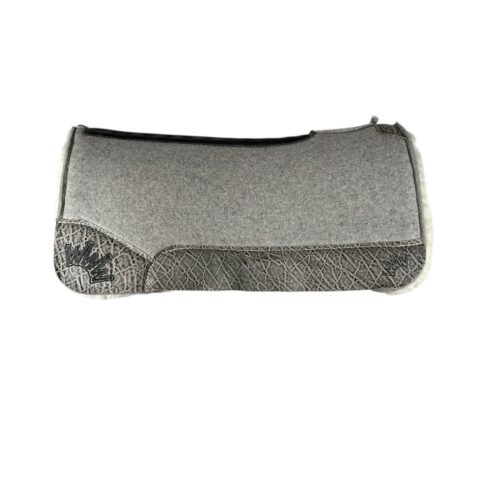 32x32 1" Gray Kush Fleece Saddle Pad (#132124)