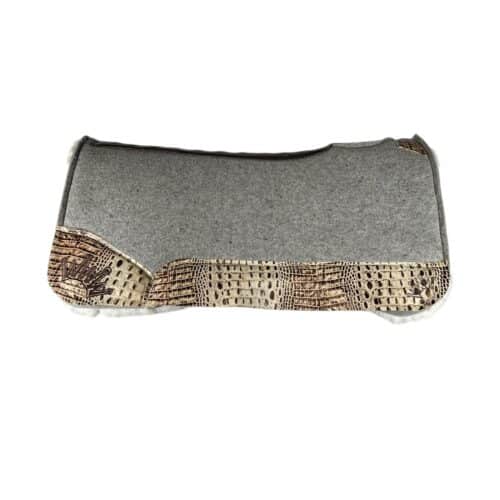32x32 3/4" Gray Kush Fleece Saddle Pad (#132134)