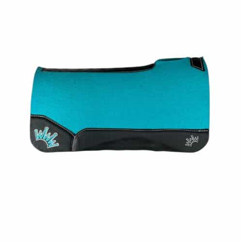 32x32 1" Turquoise Kush Wool Saddle Pad (#132076)