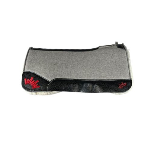 32x32 1" Gray Kush Fleece Saddle Pad (#132126)