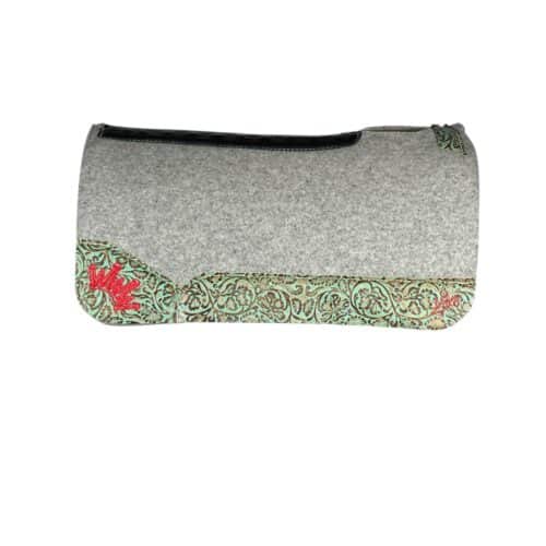 32x32 1.25" Gray Kush Wool Saddle Pad (#132288)