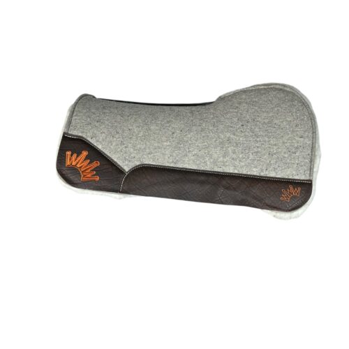 30x30 1" Gray Kush Fleece Open Extended Saddle Pad (#133842)