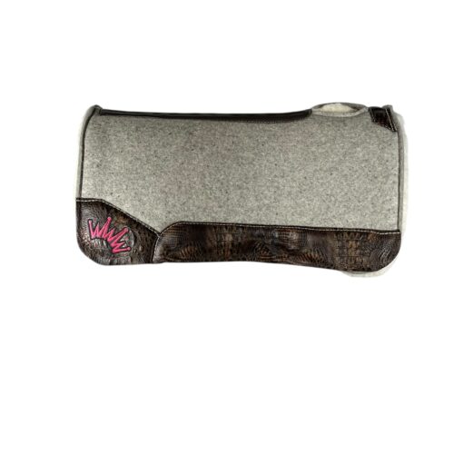 32x32 3/4" Gray Kush Fleece Saddle Pad (#132135)