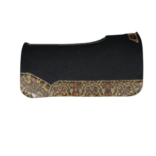 32x32 1" Black Kush Wool Saddle Pad (#133617)