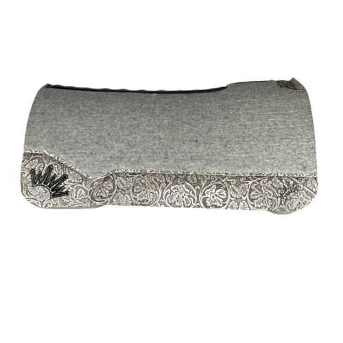 32x32 1.25" Gray Kush Wool Saddle Pad (#132293)