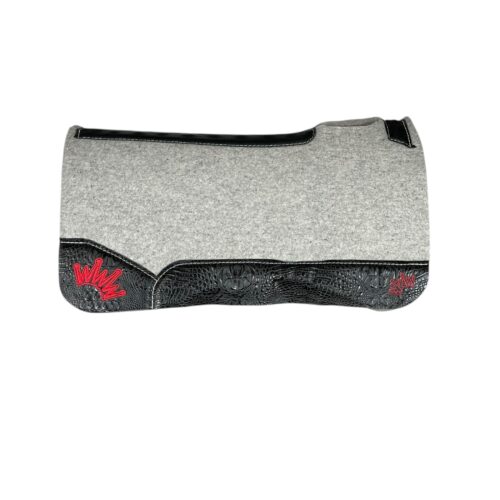 32x32 1.25" Gray Kush Wool Saddle Pad (#132296)