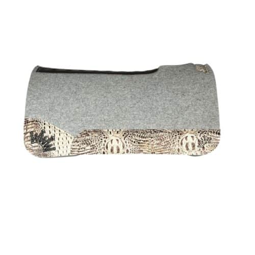 32x32 1.25" Gray Kush Wool Saddle Pad (#132297)