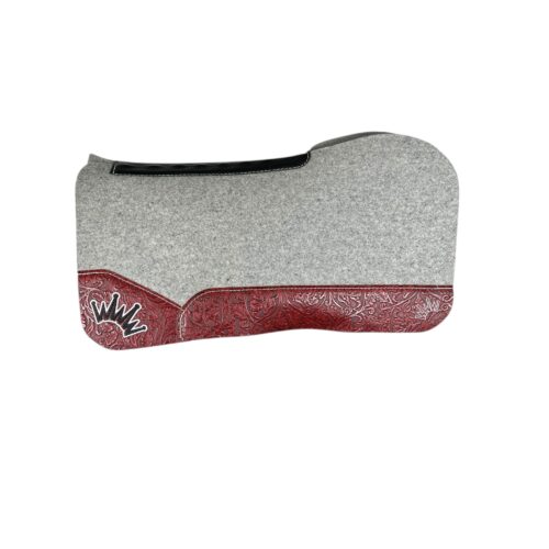 32x32 3/4" Gray Kush Wool Open Extended Saddle Pad (#133206)