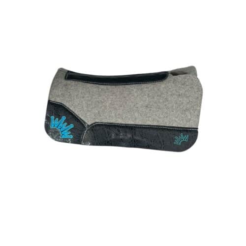 25x25 1" Gray Kush Open Petite PONY Saddle Pad (#133270)