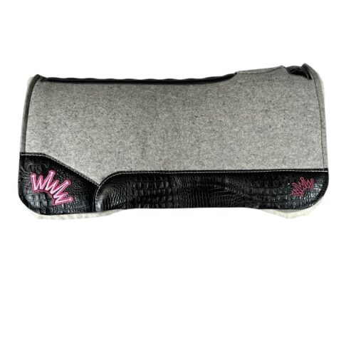 32x32 3/4" Gray Kush Fleece Saddle Pad (#132136)