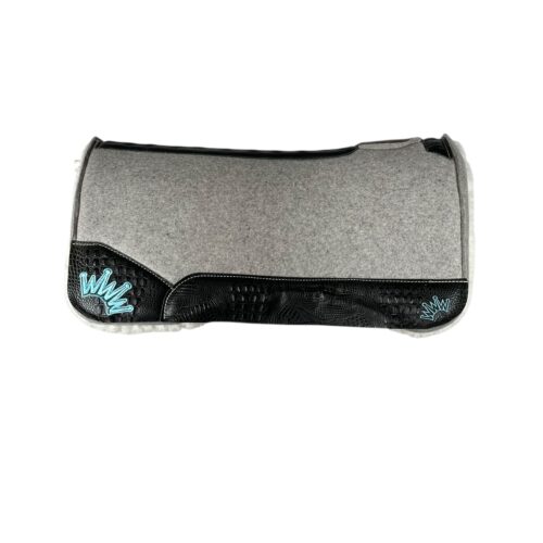 32x32 1" Gray Kush Fleece Saddle Pad (#132129)